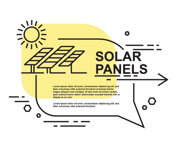 投资太阳能矢量图概念。平面风格的设计元素为网站模板，海报，横幅。图片下载