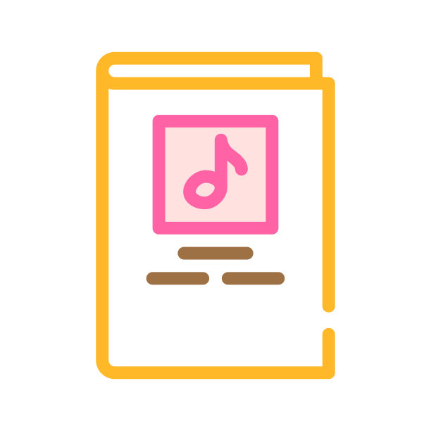 笔记书颜色图标矢量插图图片下载