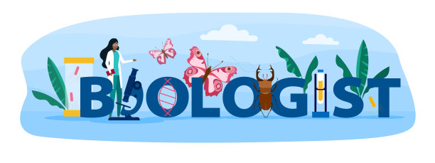 生物学家排版标题概念图片下载