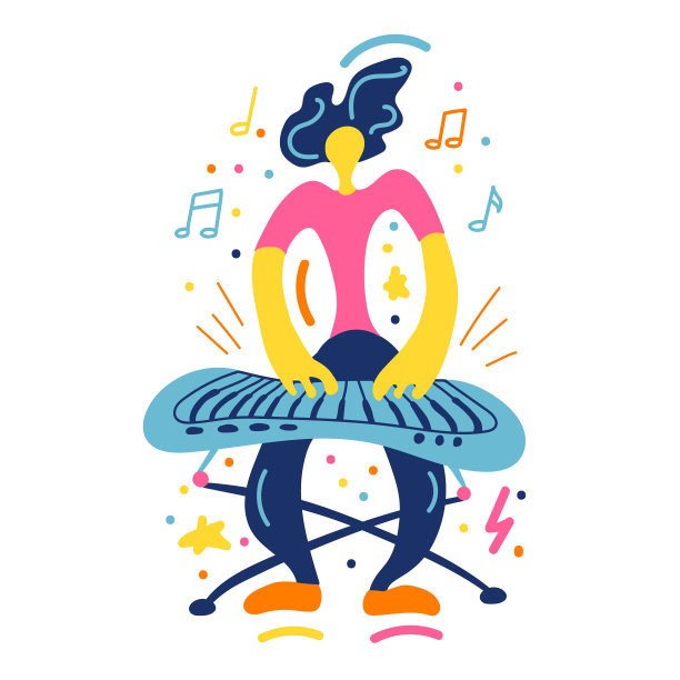 矢量插图与音乐家图片下载