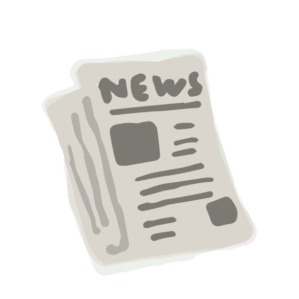 可爱的报纸插图;涂鸦风格图标，手绘矢量插图像水彩图片下载
