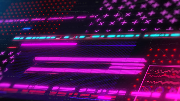 未来hud界面背景。网络科技3d插画图片下载