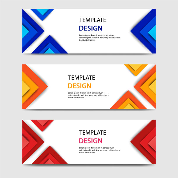 剪纸水平几何商业横幅图片下载