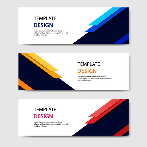 剪纸水平几何商业横幅图片下载