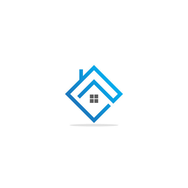 方形房屋房地产logo图片下载