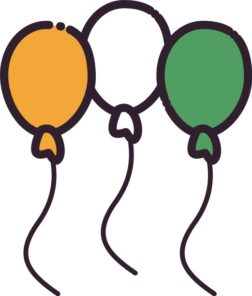 派对和庆祝气球填充风格图标图片下载