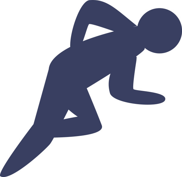 男人头像跑步剪影风格的图标图片下载