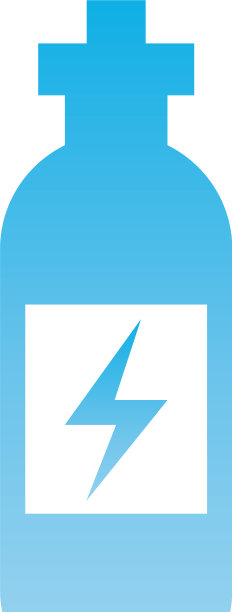 水瓶与雷声梯度风格的图标图片下载