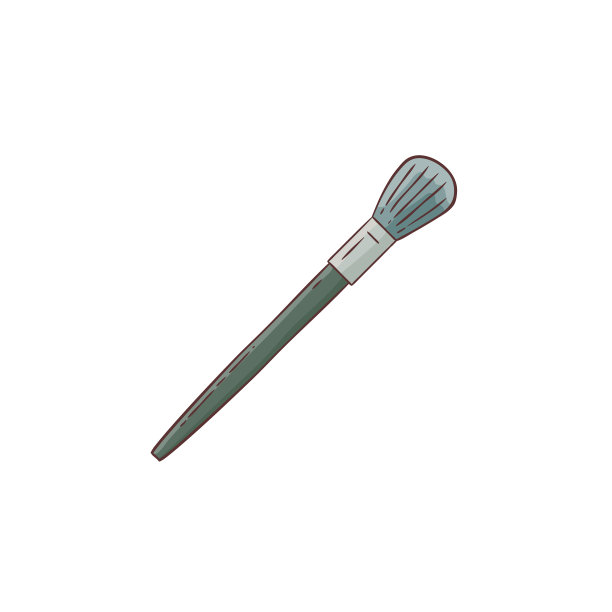 化妆刷图标用于化妆粉底或腮红图片下载