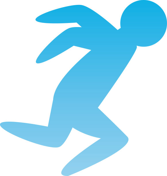 男人头像运行渐变风格图标图片下载