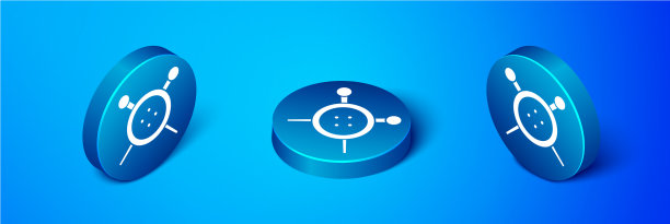 等距缝纫按钮和针织针图标图片下载