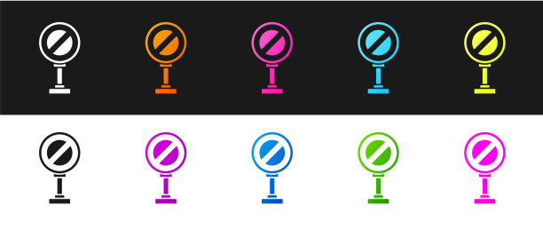 设置停止标志图标隔离在黑白图片下载