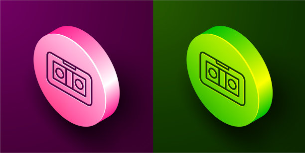 等距线VHS录像带磁带图标图片下载