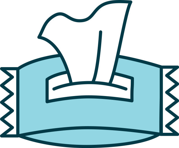 纸巾袋图标线和填充风格图片下载