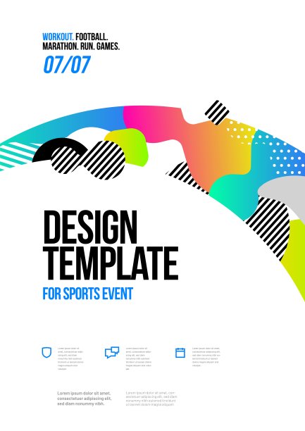 体育赛事海报模板设计。运动背景。图片下载