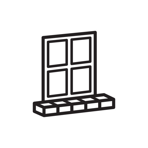 窗口矢量图标在时尚的平面设计图片下载