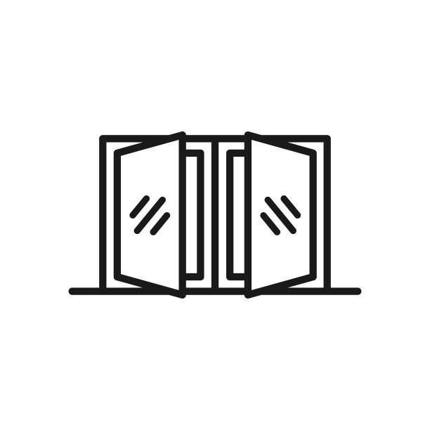 窗口矢量图标在时尚的平面设计图片下载