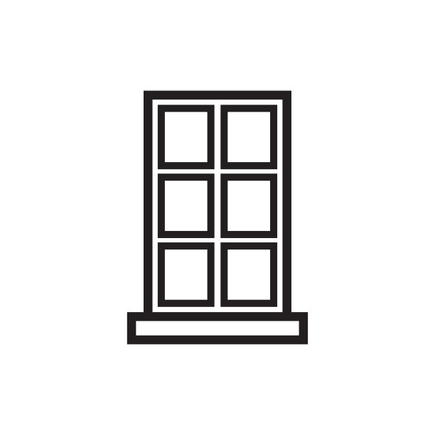 窗口矢量图标在时尚的平面设计图片下载