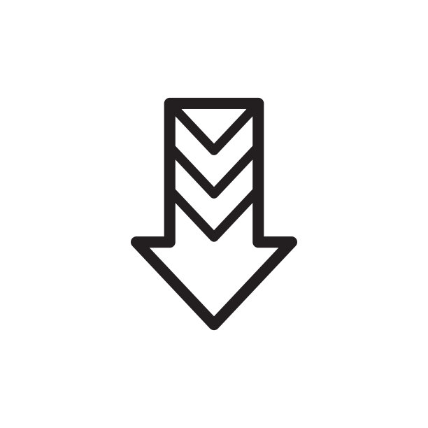 箭头图标在时尚的平风格图片下载