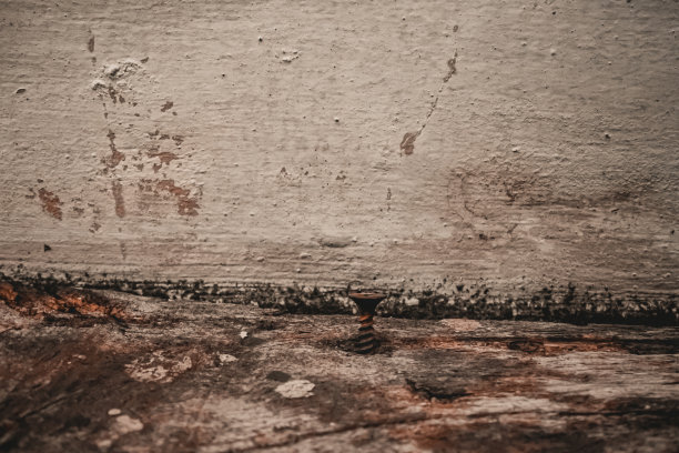 钉子钉在旧木头上图片下载