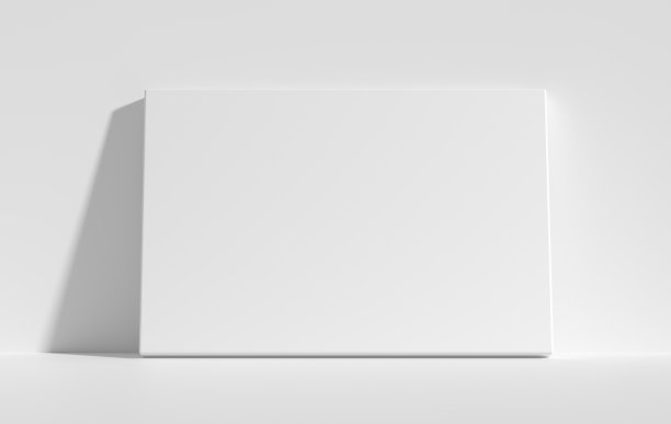 卧式长方形海报贴在地板上，靠在墙上图片下载