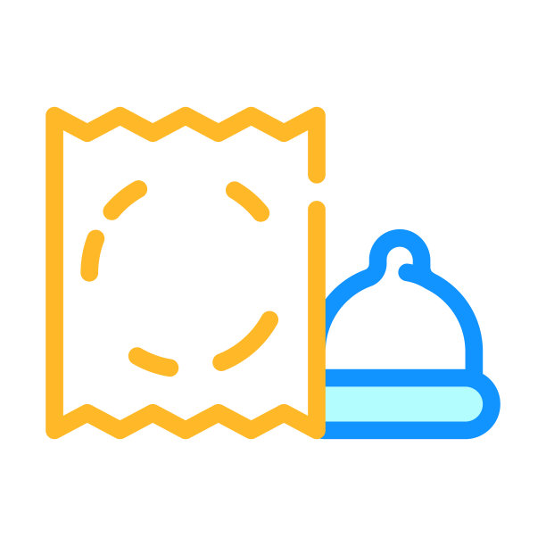 避孕套避孕彩色图标矢量插图图片下载