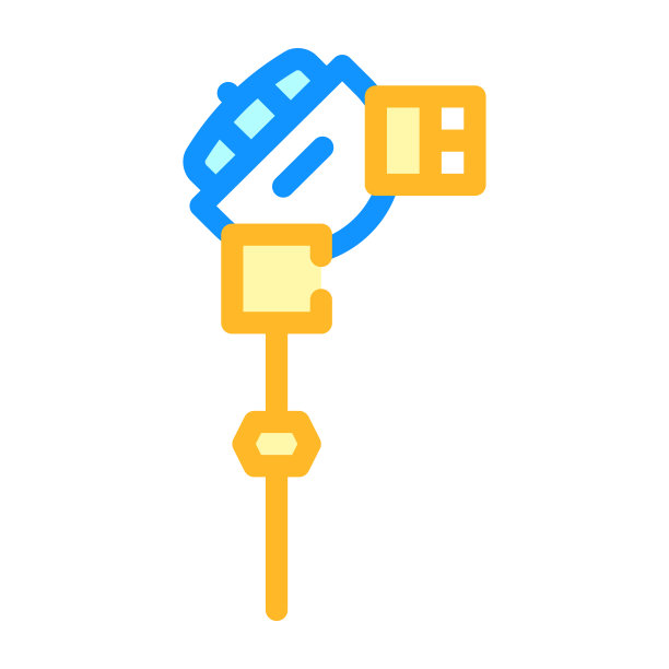 电阻温度计颜色图标矢量插图图片下载