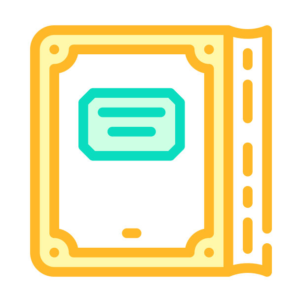 复古旧书颜色图标矢量插图图片下载