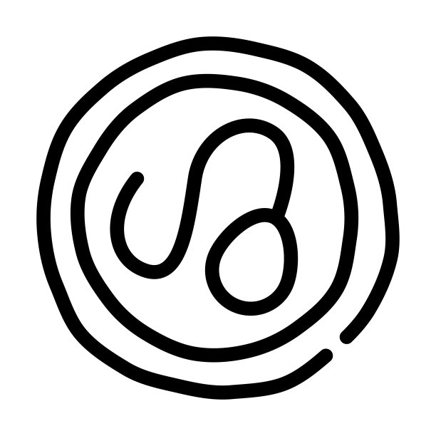 精子在卵子线图标矢量插图图片下载