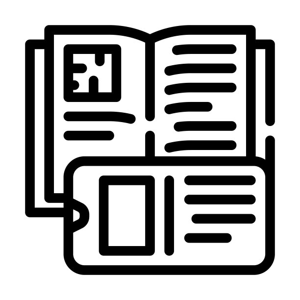 在手机相机上拍摄书籍页线图标矢量插图图片下载