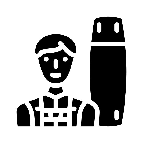 滑水板运动符号图标矢量插图图片下载