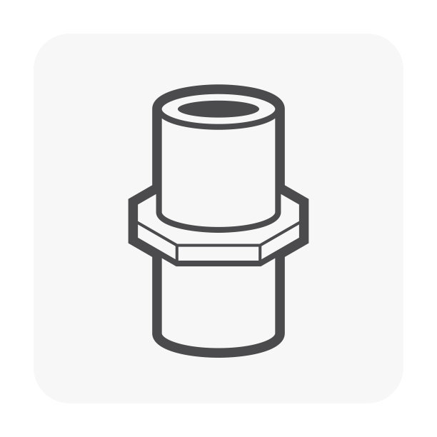 PVC管件零件或附件矢量图标设计。图片下载
