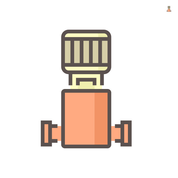 水泵矢量图标或立式泵。图片下载