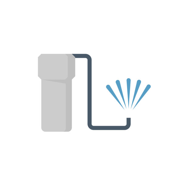 洒水车喷雾矢量图标设计。图片下载