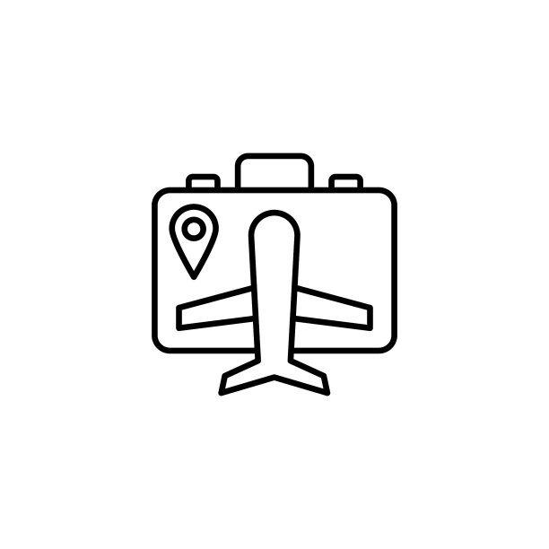 商务旅行图标矢量。标识图片下载