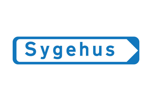 医院的路标丹麦语叫sygehus图片下载