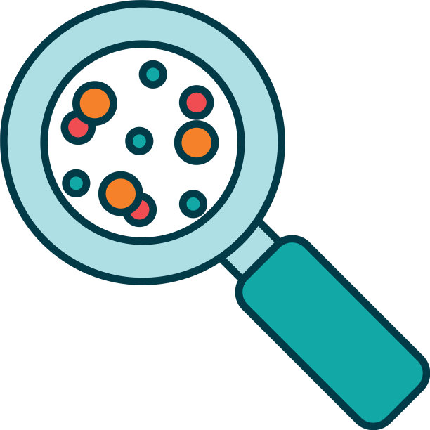 放大镜用细菌线填充图片下载