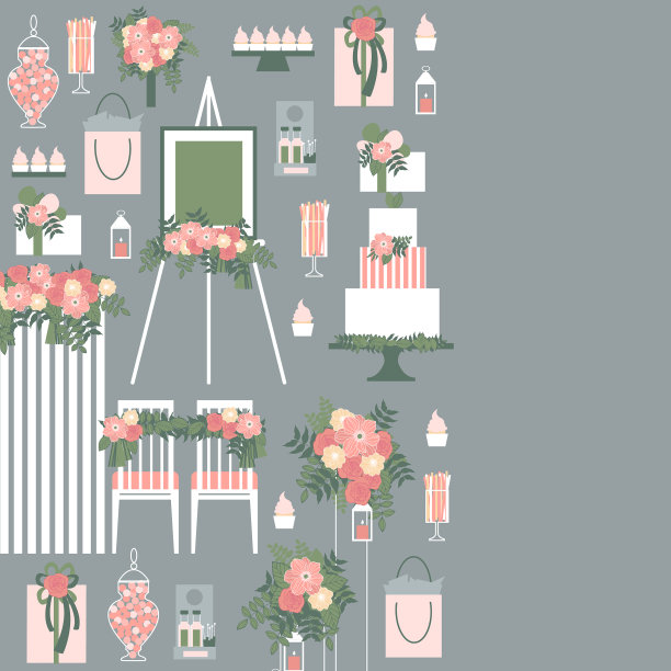 婚礼花蛋糕装饰椅子新娘图片下载