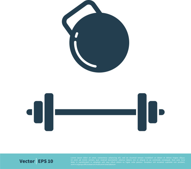 健身器材图标标识模板哑铃图片下载