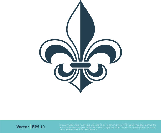 鸢尾花纹章图标标志模板设计图片下载