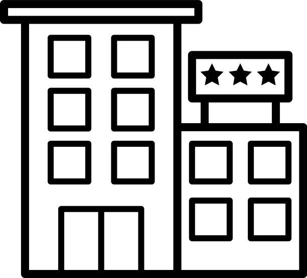 建筑-酒店建筑图标设计模板图片下载