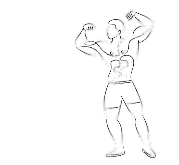 健身运动和活动线条美术绘画图片下载