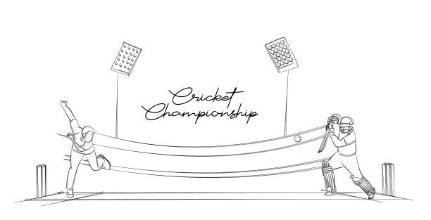 抽象的彩色图案与击球手和投球手图片下载