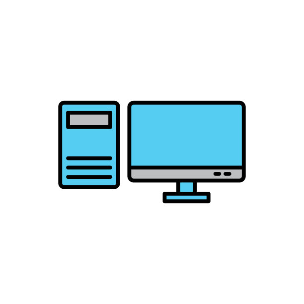 个人电脑平面图标集设计图片下载