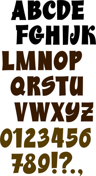 漂亮的复古书法手写字体图片下载