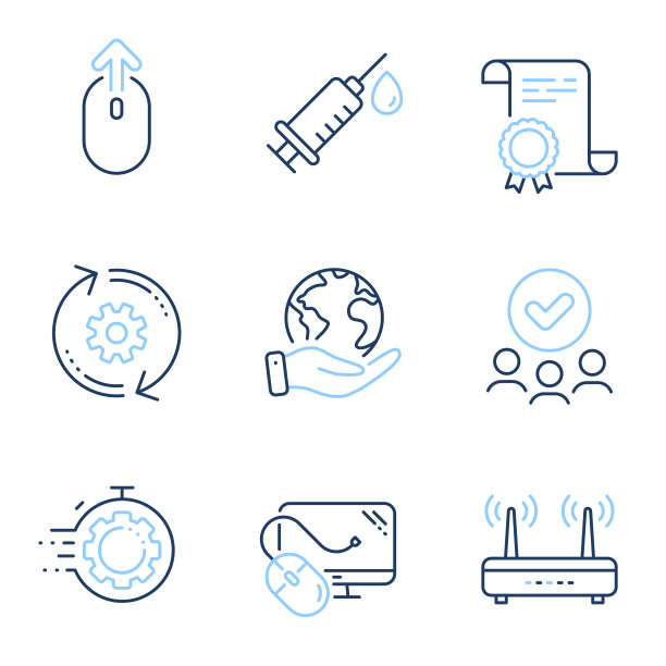 刷上齿轮和wifi图标设置医疗图片下载