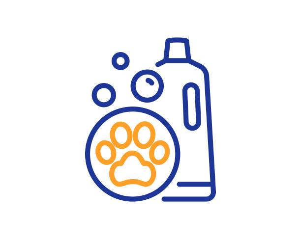 宠物洗发水系列图标宠物护理标志图片下载