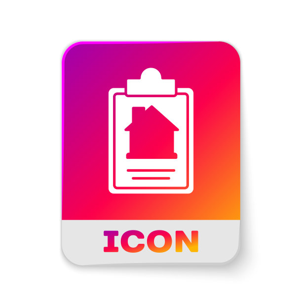 白宫合同图标孤立在白色图片下载