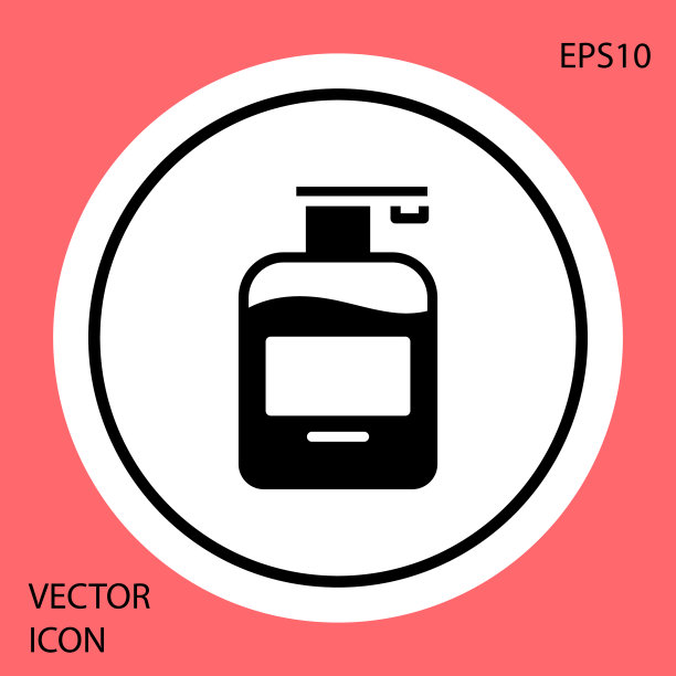 黑色瓶子液体抗菌肥皂图片下载