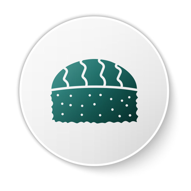 绿色寿司图标孤立在白色背景图片下载